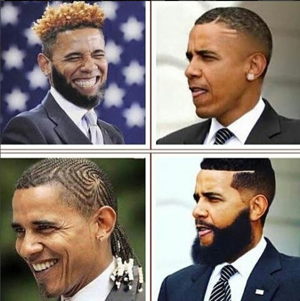 Caption President Obama With This Gangsta Hairstyles