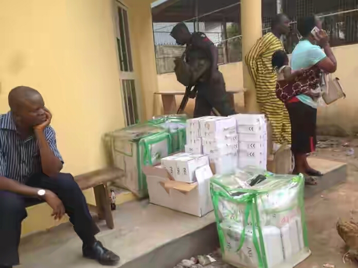 PHOTOS: INEC Electoral Materials Arrive Ondo Ahead of Governorship Election
