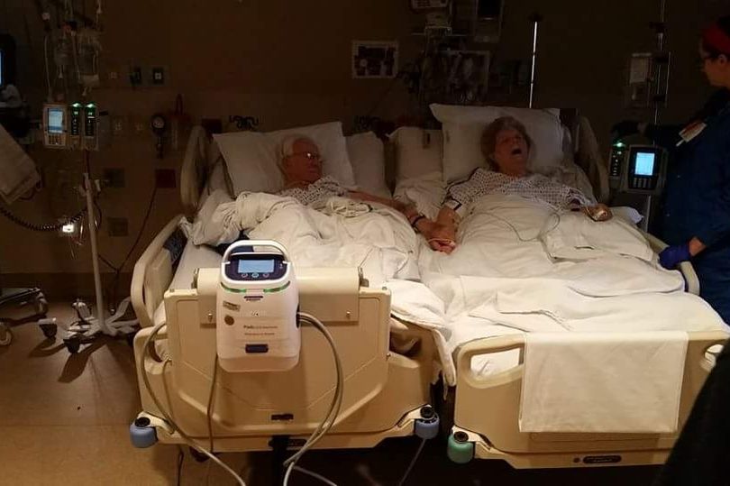 Couple married 64 years hold each other ’ s hands before dying minutes apart ( photos)
