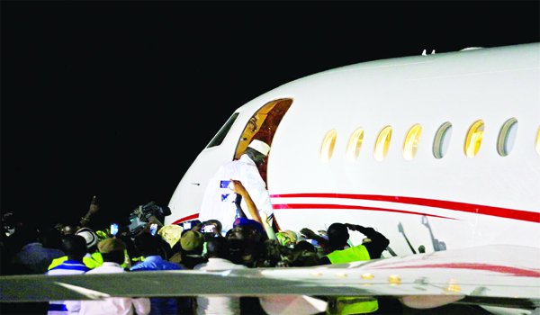 Tinubu’s private plane flies Jammeh into exile
