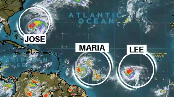 Three storms raging in Atlantic — with one aiming for Irma’s path
