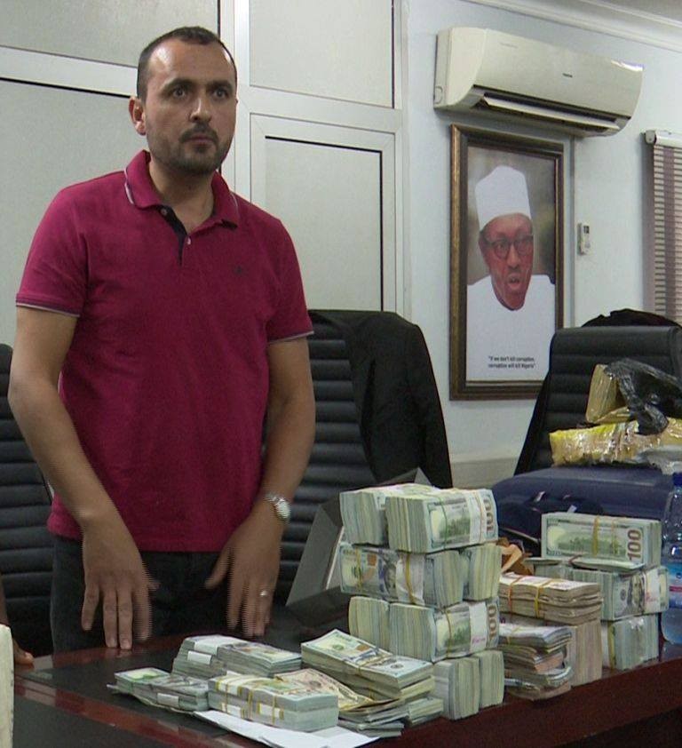 Photos: EFCC nabs Lebanese with over $2million cash at Abuja Airport