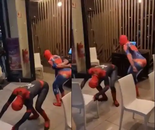 SA worried over dancing Spiderman’s female partner (Videos)