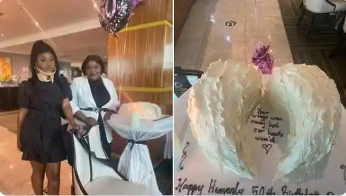 Local sisters honour late mother with beautiful cake to celebrate her 50th birthday
