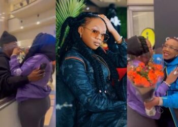 Bontle Modiselle surprised by family at the airport (Video)
